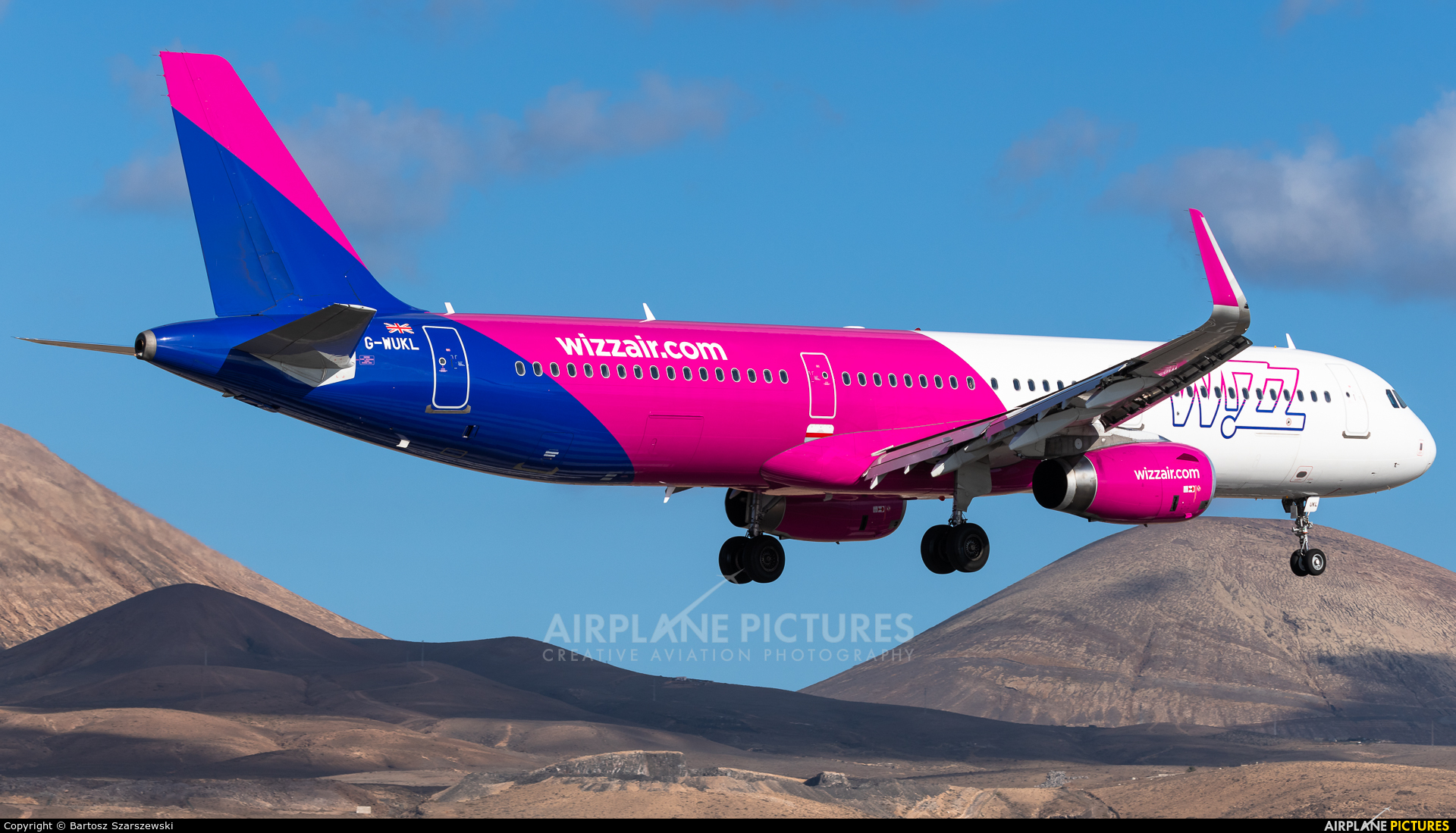 Wizz Air UK G-WUKL aircraft at Lanzarote - Arrecife