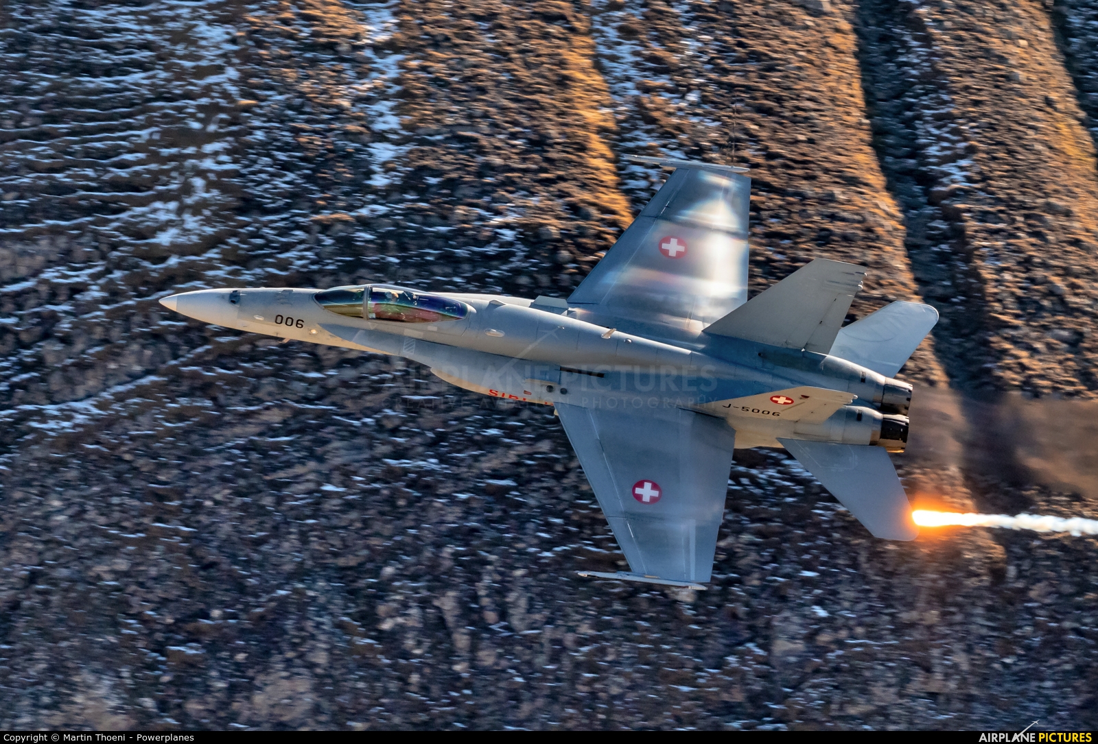 Switzerland - Air Force J-5006 aircraft at Axalp - Ebenfluh Range
