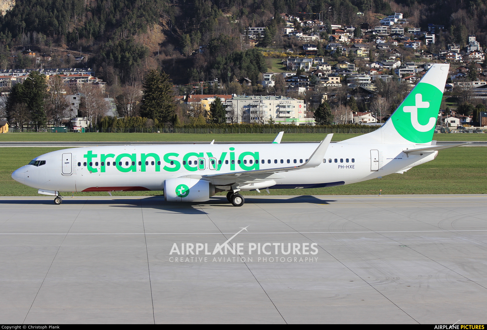 Transavia PH-HXE aircraft at Innsbruck