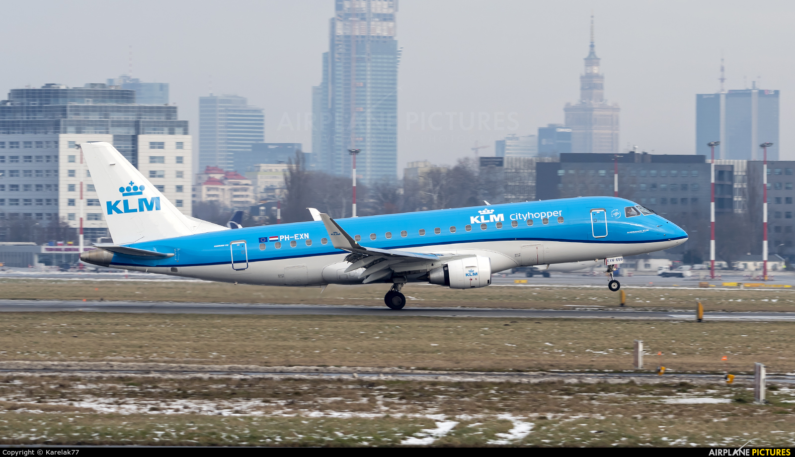 KLM Cityhopper PH-EXN aircraft at Warsaw - Frederic Chopin