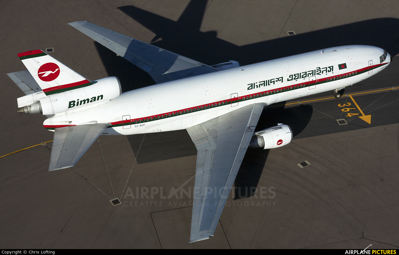 Biman Bangladesh S2-ACP aircraft at London - Heathrow