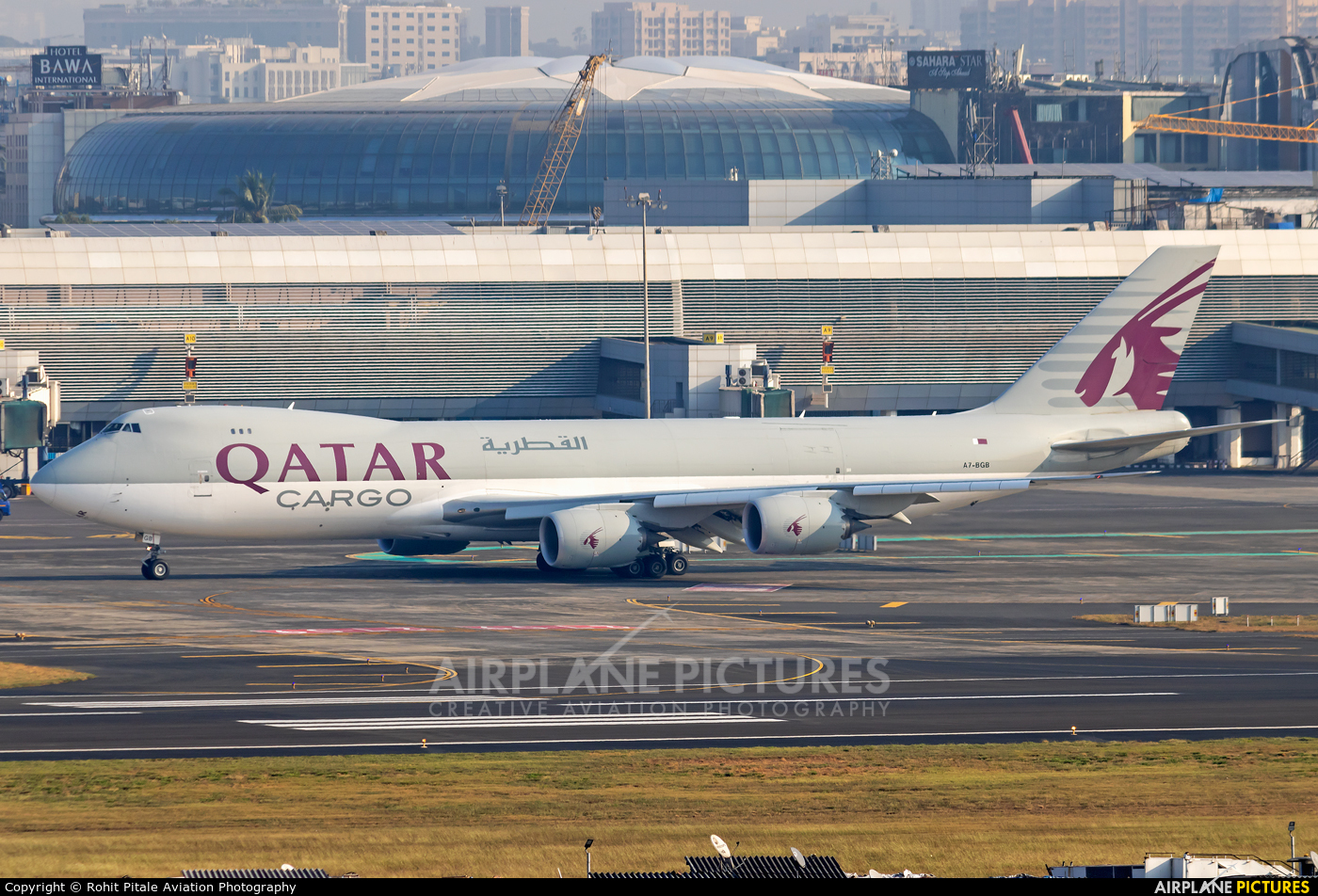 Qatar Airways Cargo A7-BGB aircraft at Mumbai - Chhatrapati Shivaji Intl