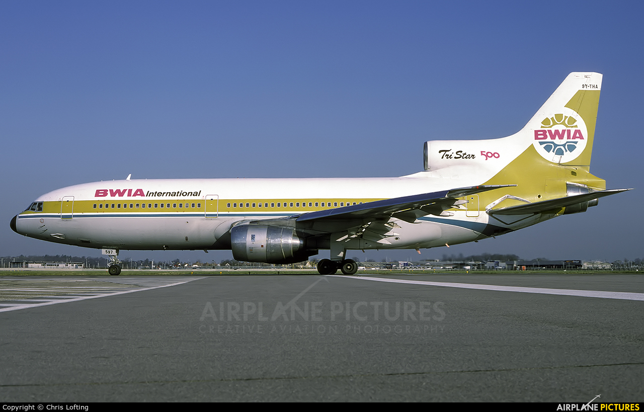 British West Indian Airlines 9Y-THA aircraft at London - Heathrow