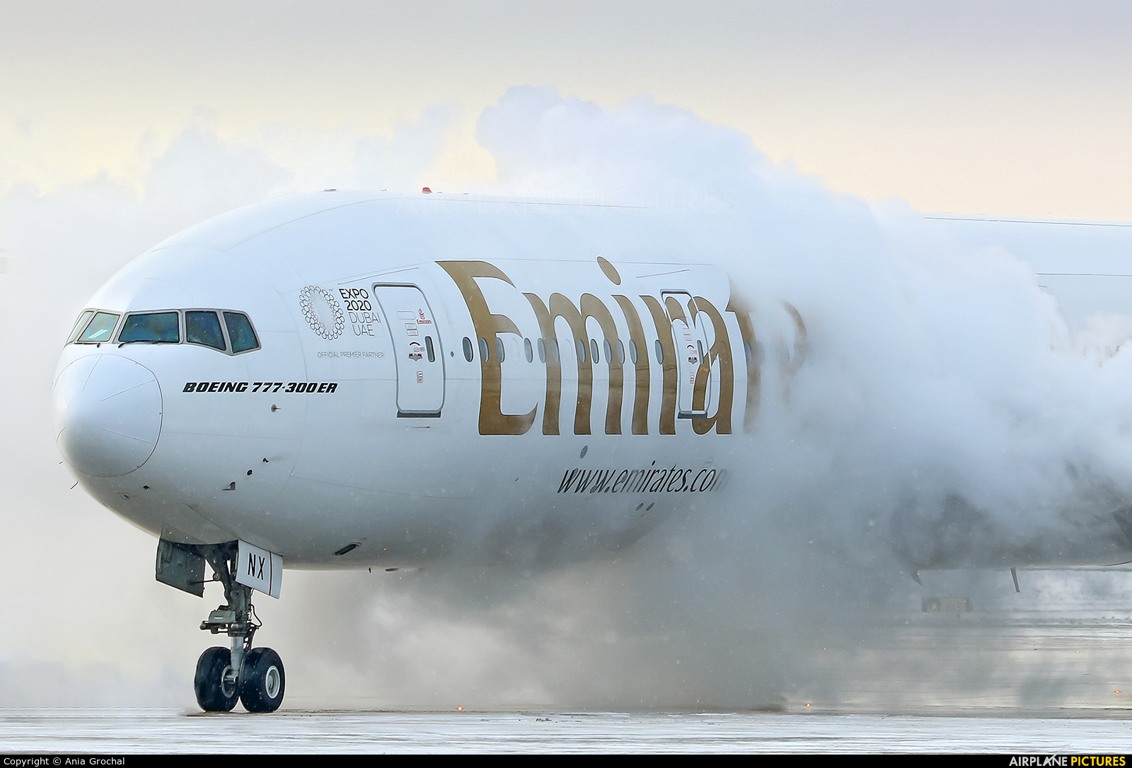 Emirates Airlines A6-ENX aircraft at Warsaw - Frederic Chopin