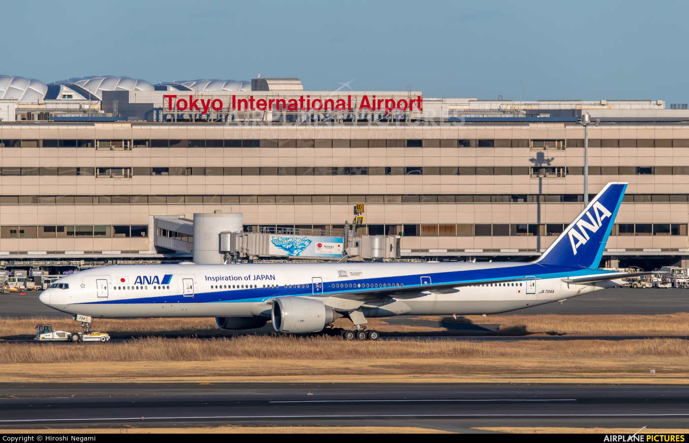 ANA - All Nippon Airways JA734A aircraft at Tokyo - Haneda Intl