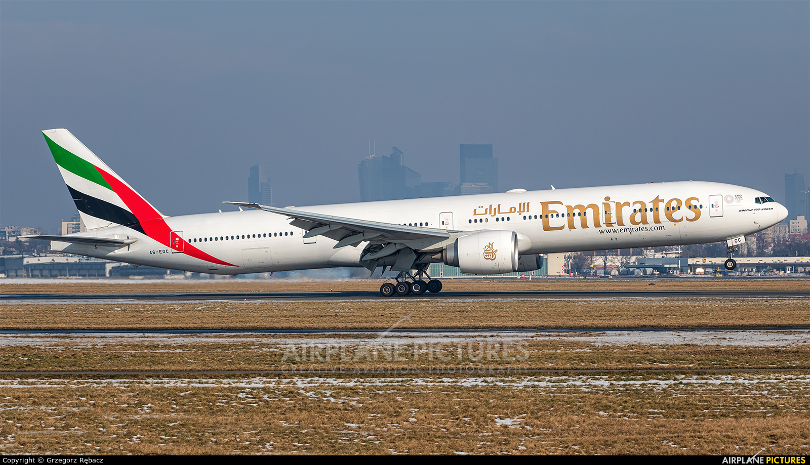 Emirates Airlines A6-EGC aircraft at Warsaw - Frederic Chopin