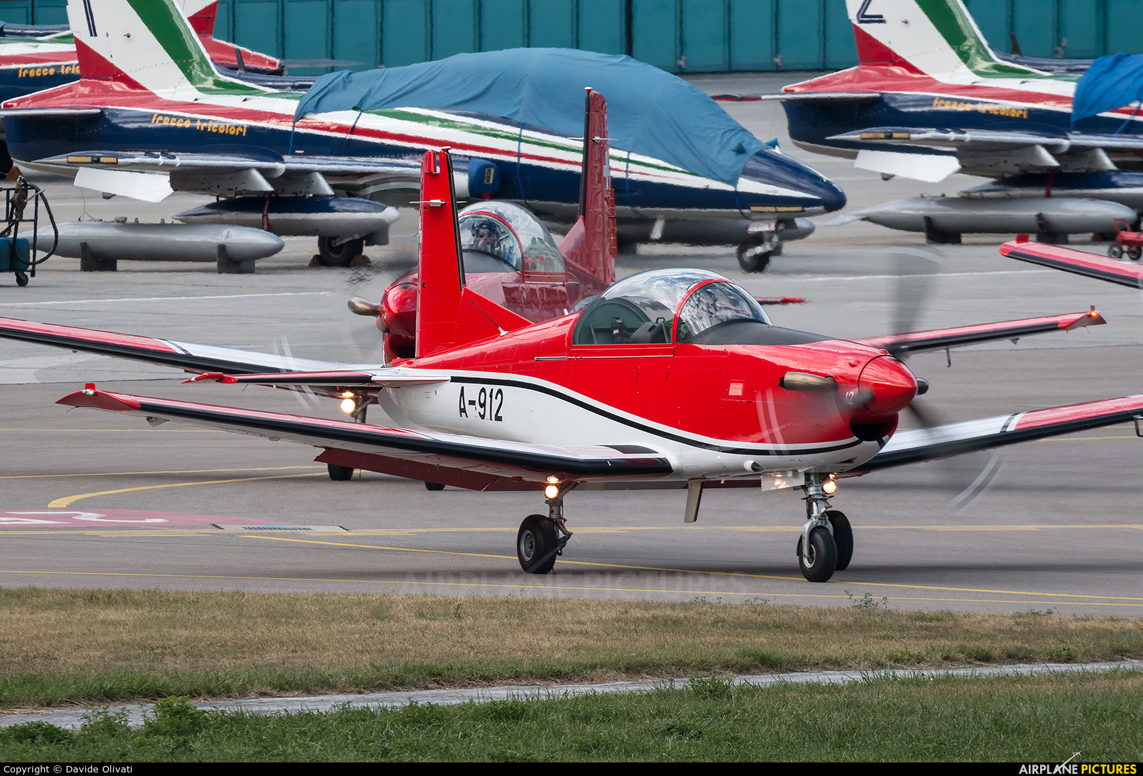 Switzerland - Air Force: PC-7 Team A-912 aircraft at Sion