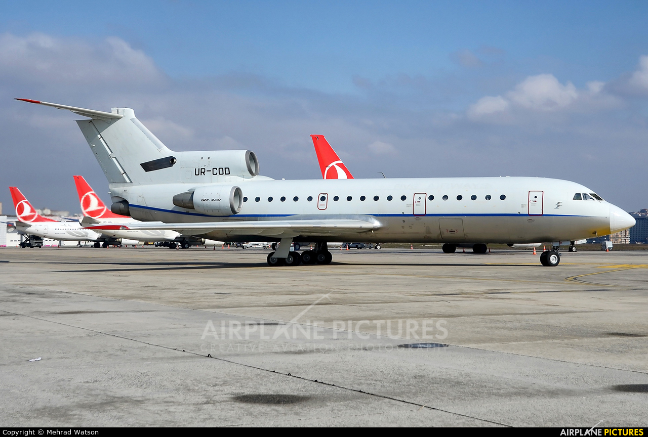 Five Airways UR-COD aircraft at Istanbul - Ataturk