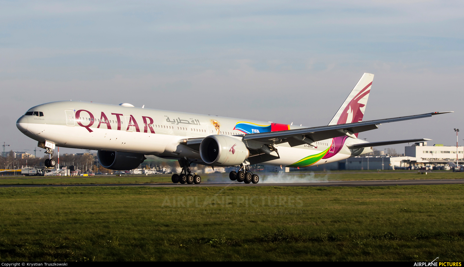 Qatar Airways A7-BAX aircraft at Warsaw - Frederic Chopin