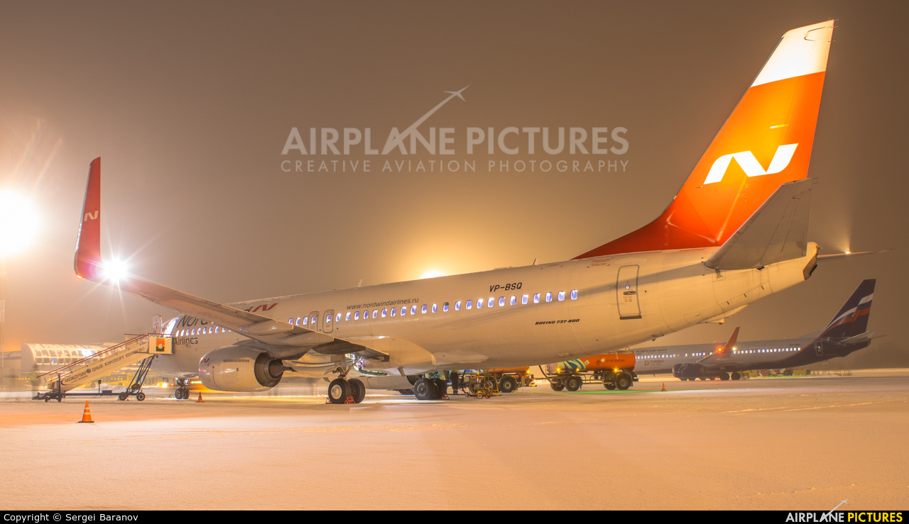 Nordwind Airlines VP-BSQ aircraft at Kemerovo