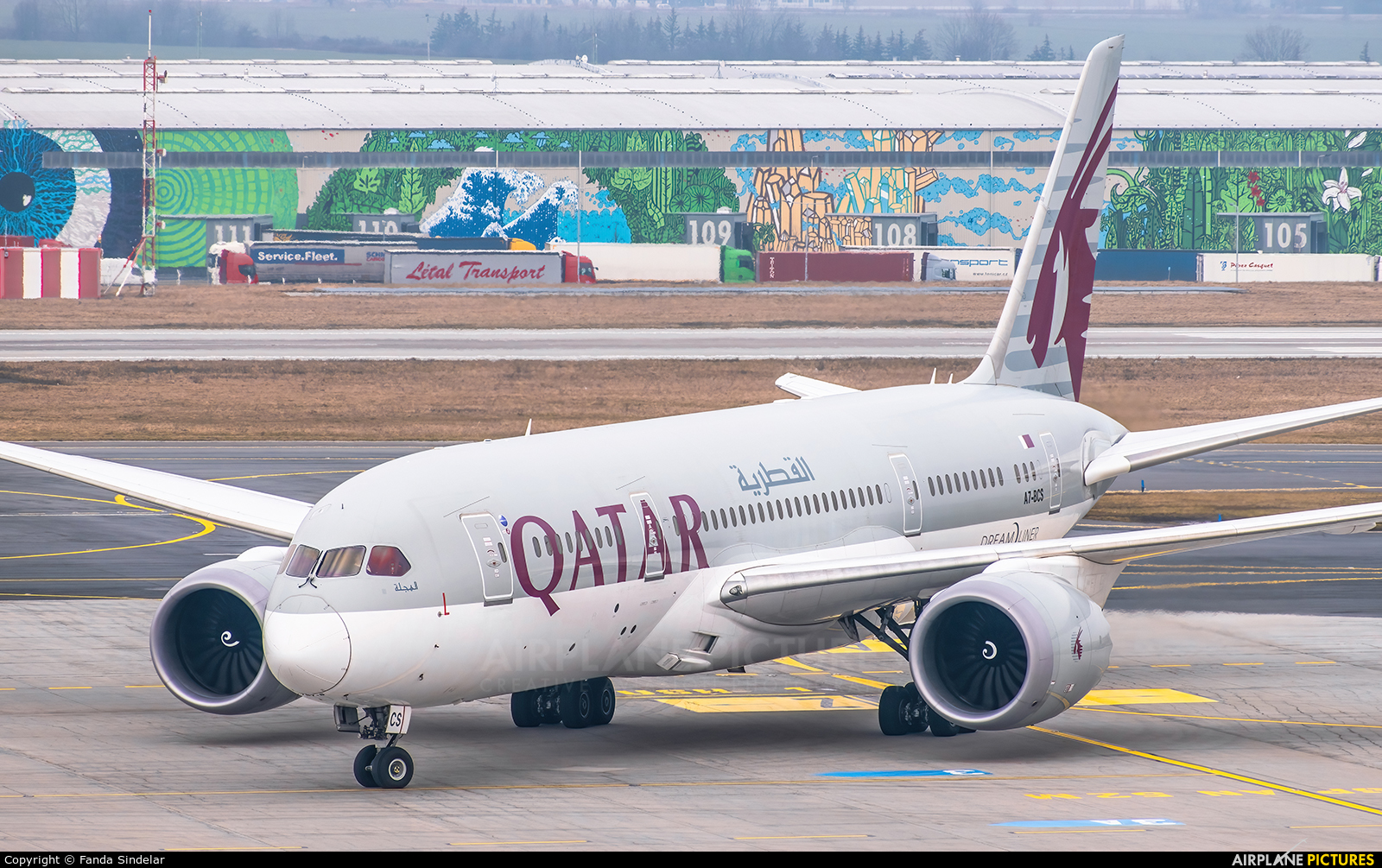 Qatar Airways A7-BCS aircraft at Prague - Václav Havel