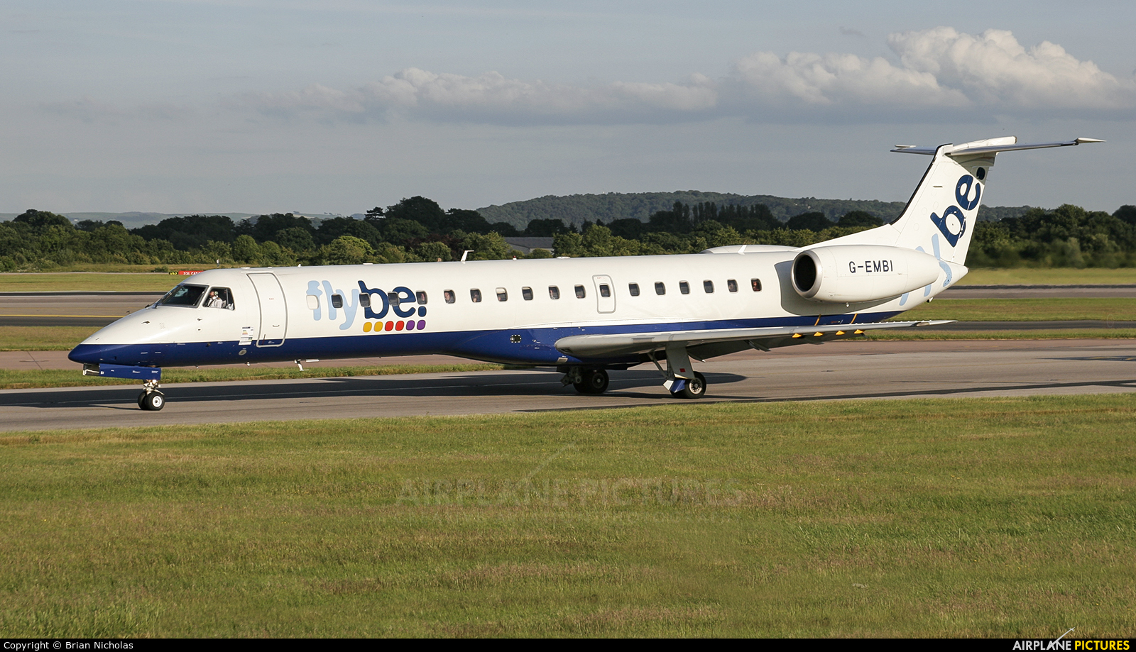 Flybe G-EMBI aircraft at Manchester