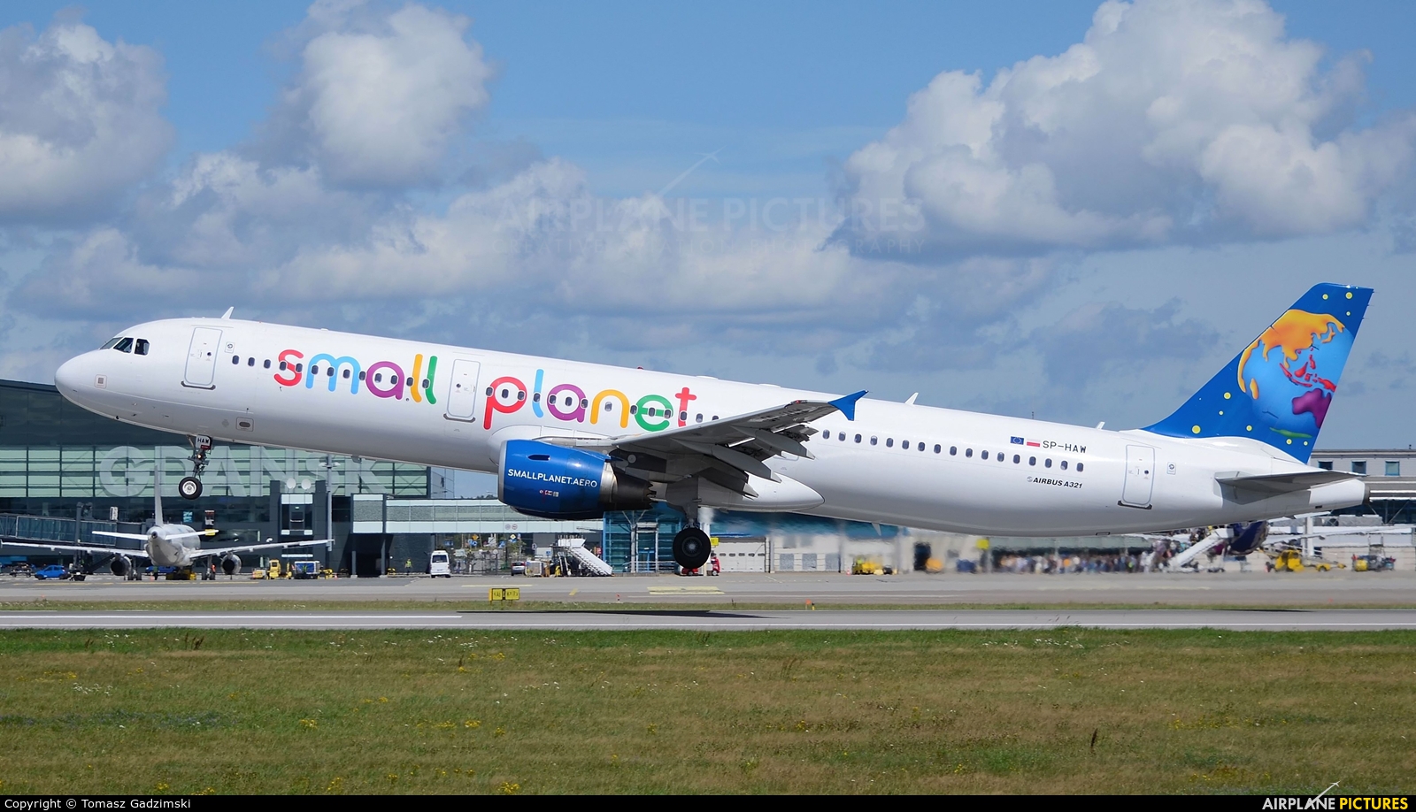 Small Planet Airlines SP-HAW aircraft at Gdańsk - Lech Wałęsa