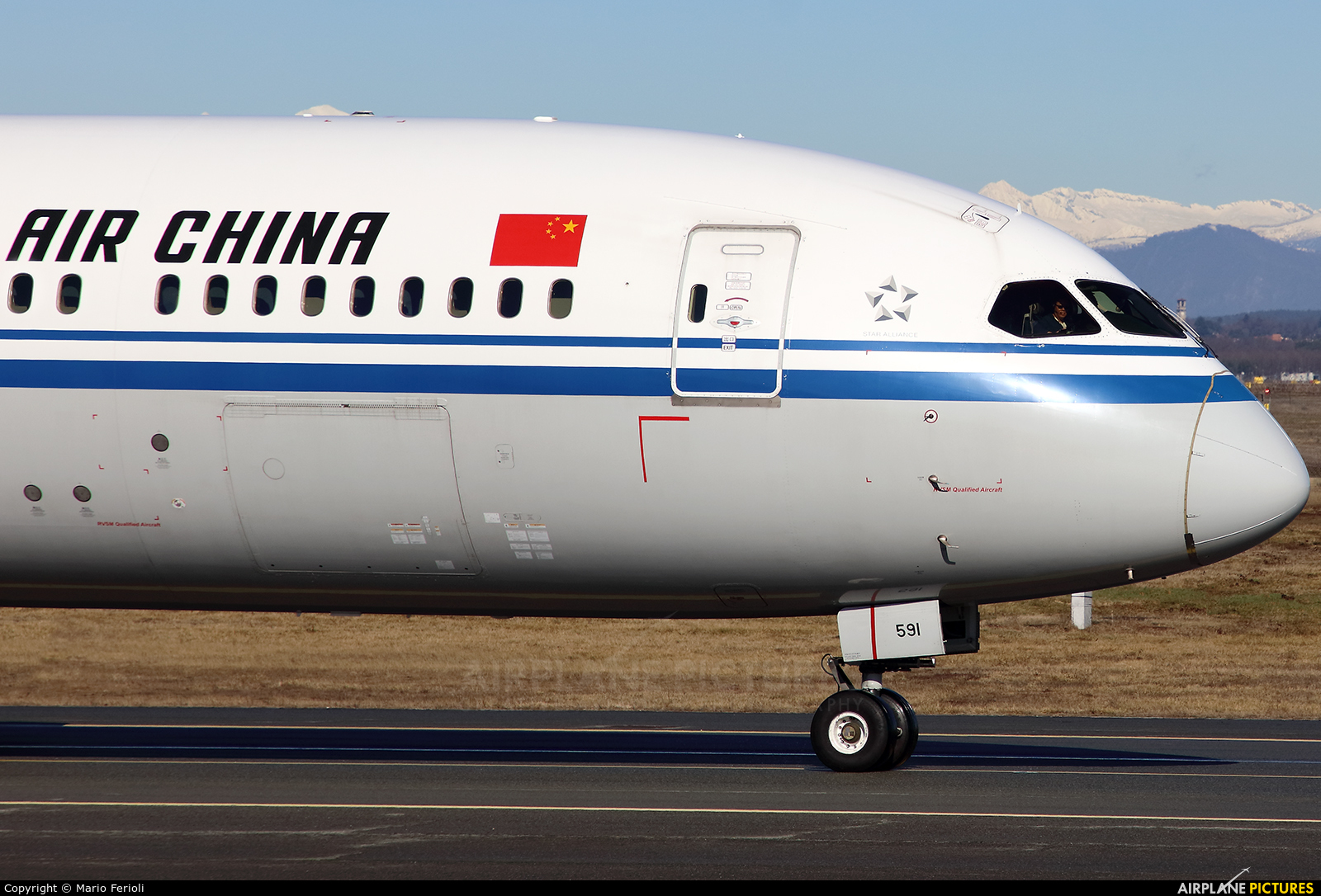 Air China B-1591 aircraft at Milan - Malpensa
