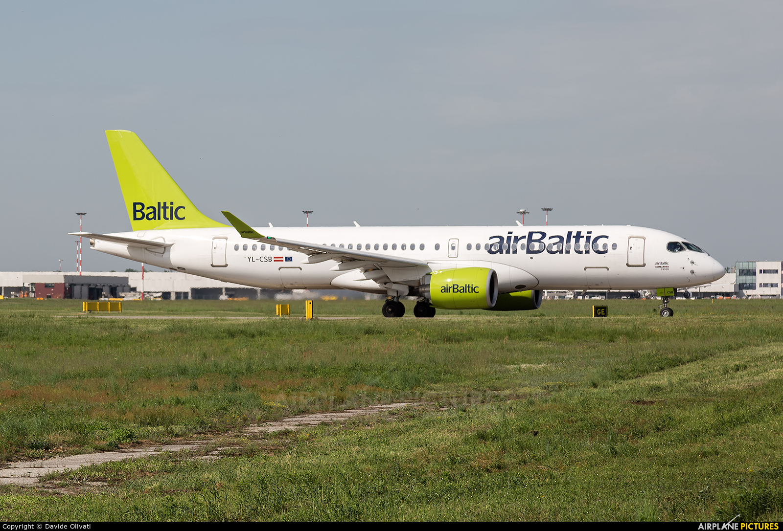 Air Baltic YL-CSB aircraft at Milan - Malpensa