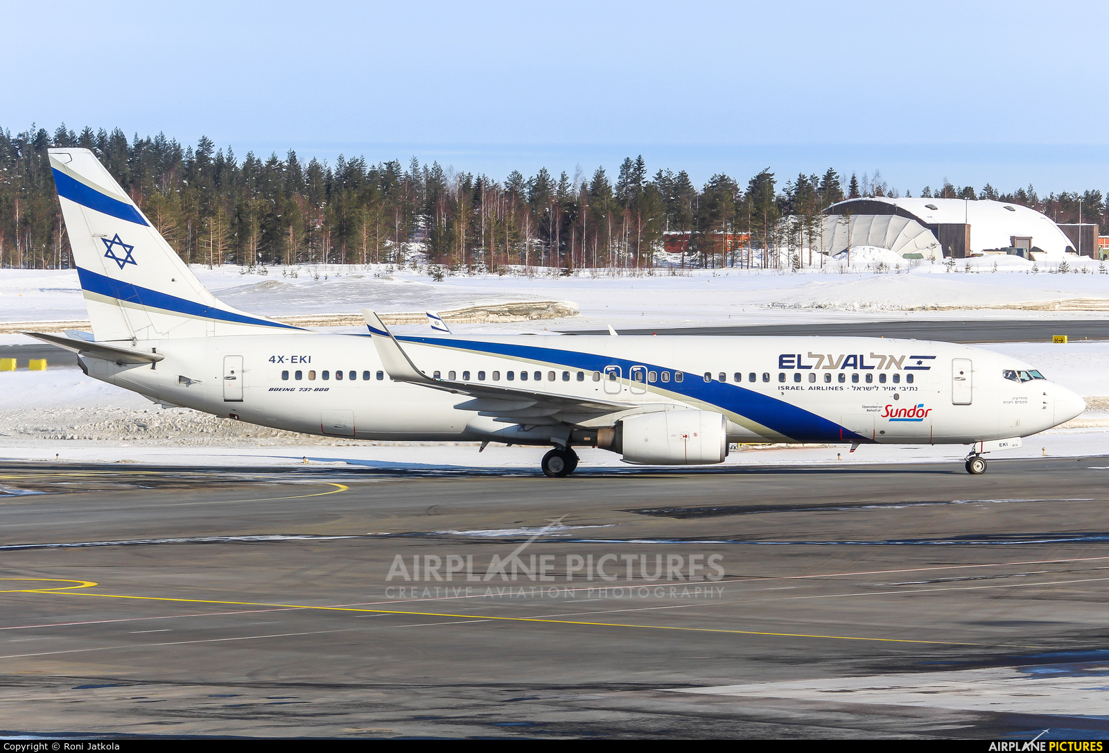 El Al Israel Airlines 4X-EKI aircraft at Rovaniemi