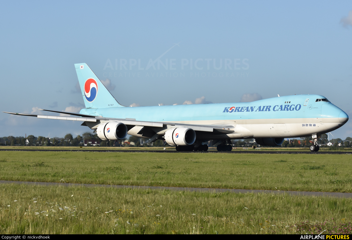 Korean Air Cargo HL7617 aircraft at Amsterdam - Schiphol