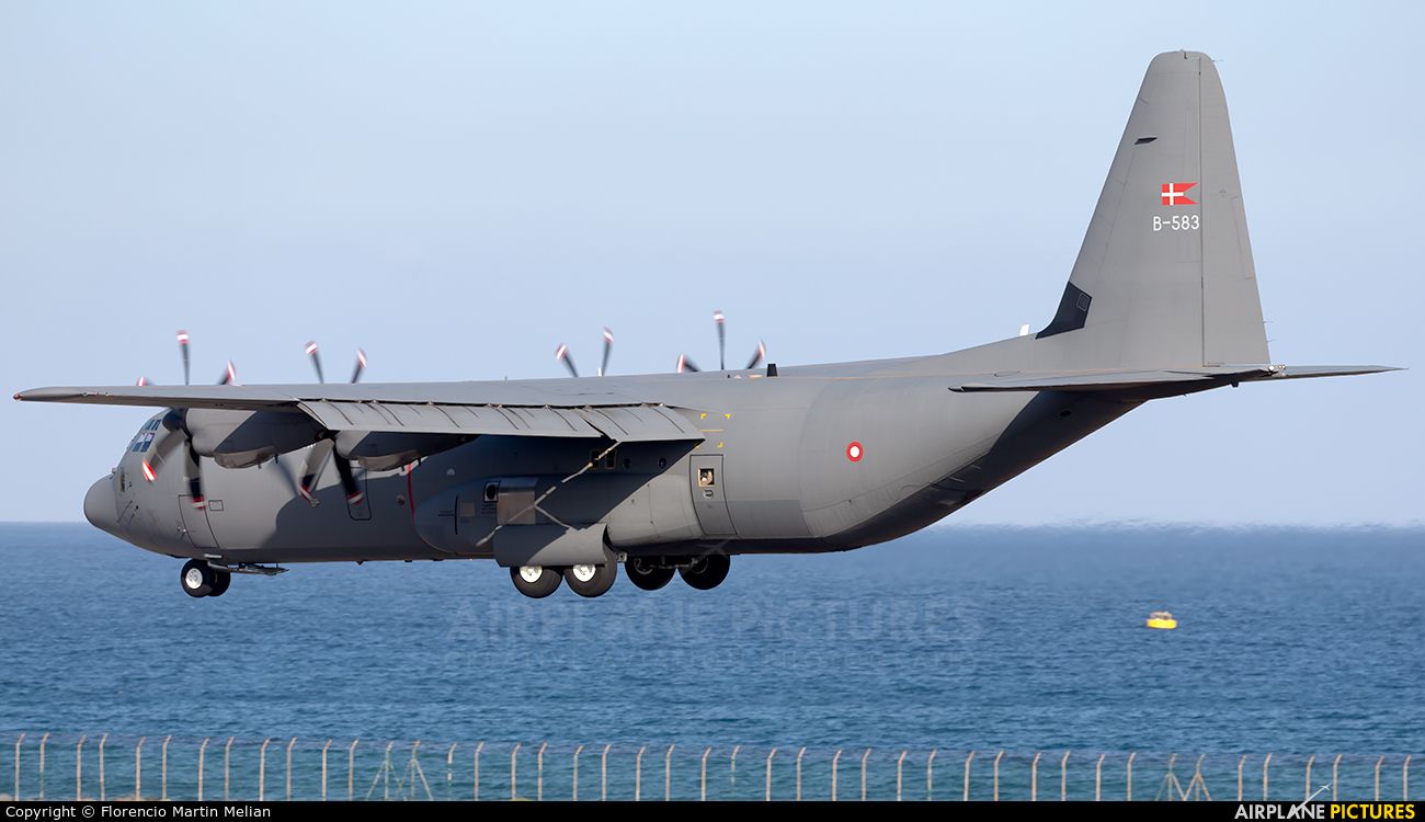 Denmark - Air Force B-583 aircraft at Lanzarote - Arrecife