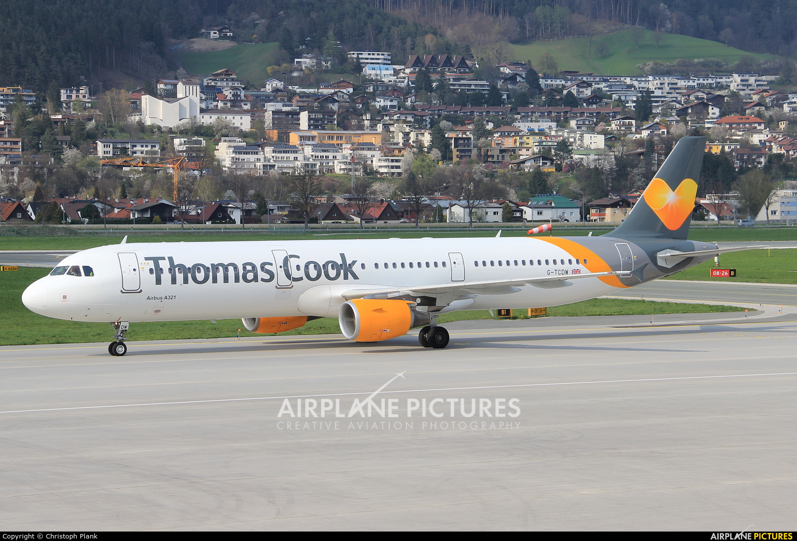 Thomas Cook G-TCDW aircraft at Innsbruck