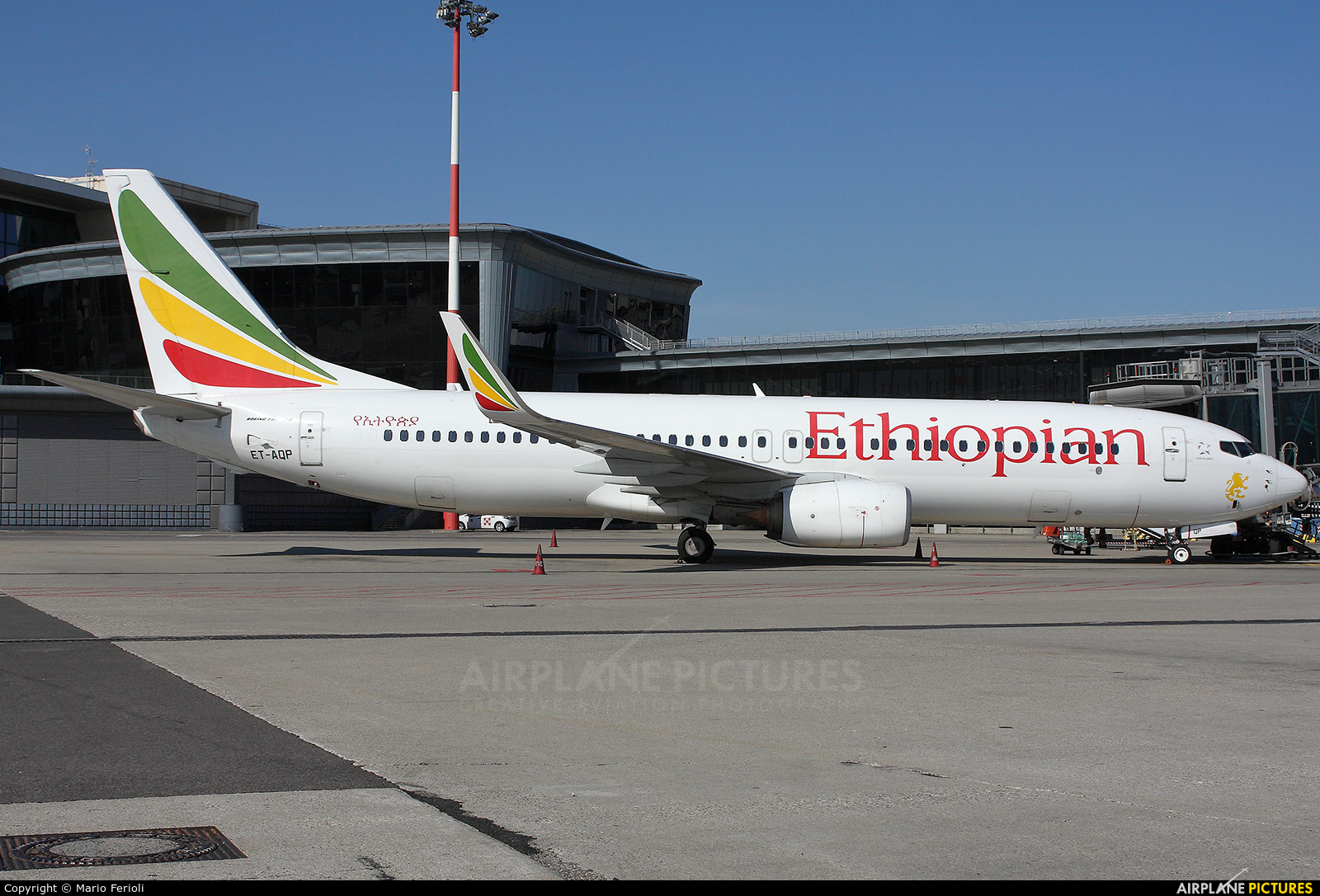 Ethiopian Airlines ET-AQP aircraft at Milan - Malpensa