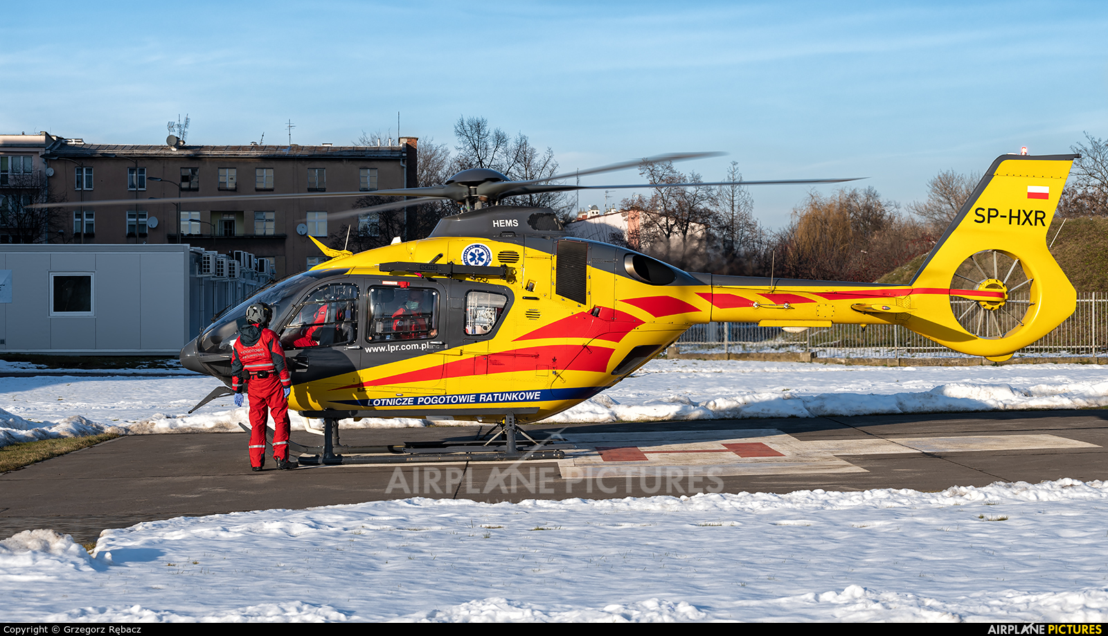 Polish Medical Air Rescue - Lotnicze Pogotowie Ratunkowe SP-HXR aircraft at Kraków / Specialist Hospital Narutowicz