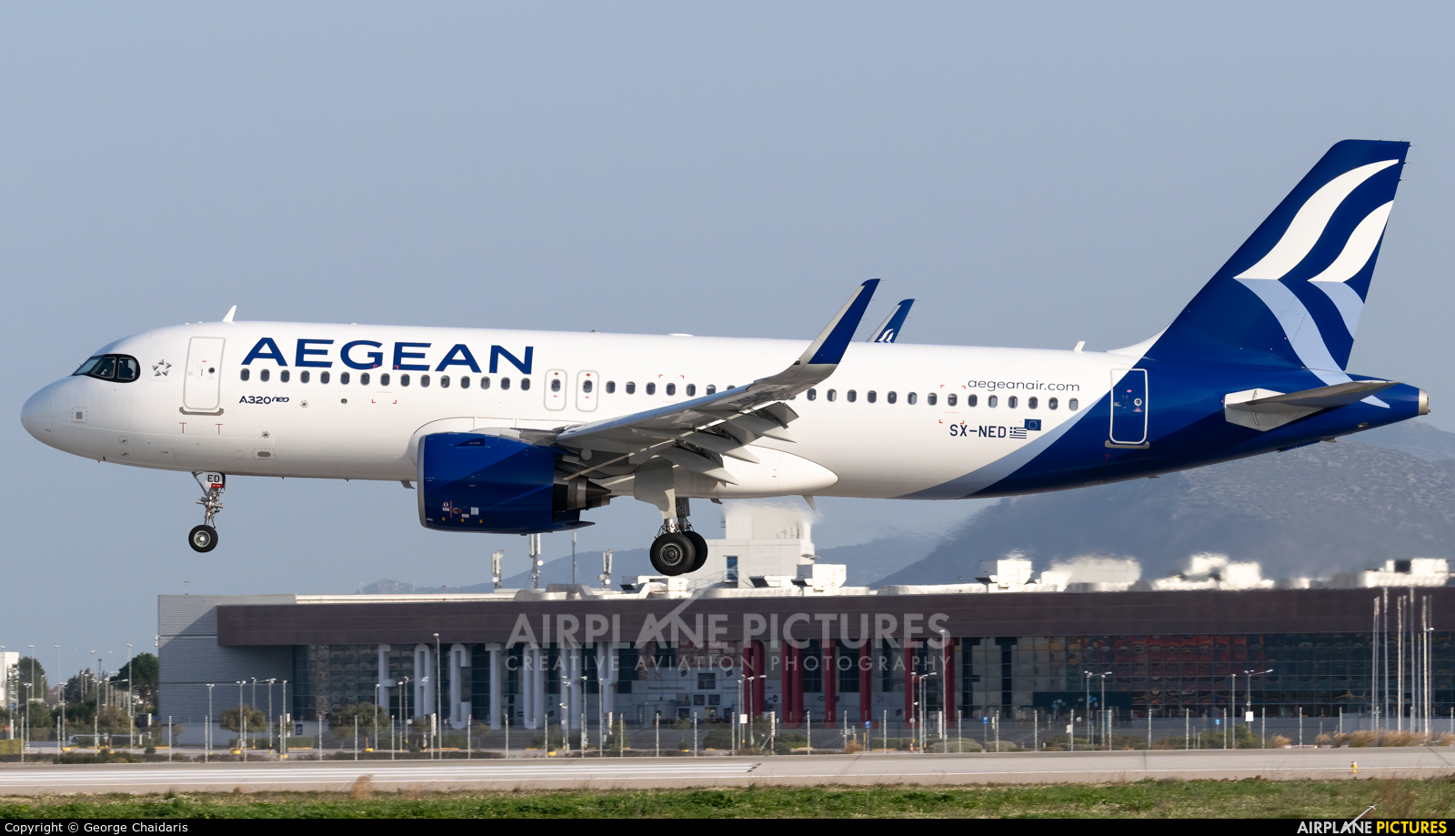 Aegean Airlines SX-NED aircraft at Athens - Eleftherios Venizelos