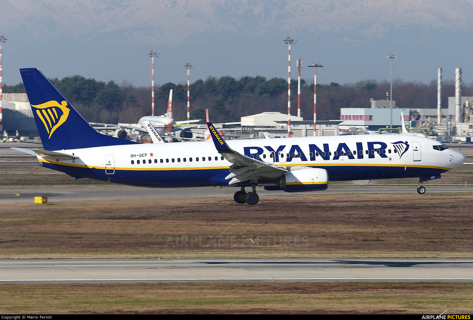Ryanair 9H-QEP aircraft at Milan - Malpensa