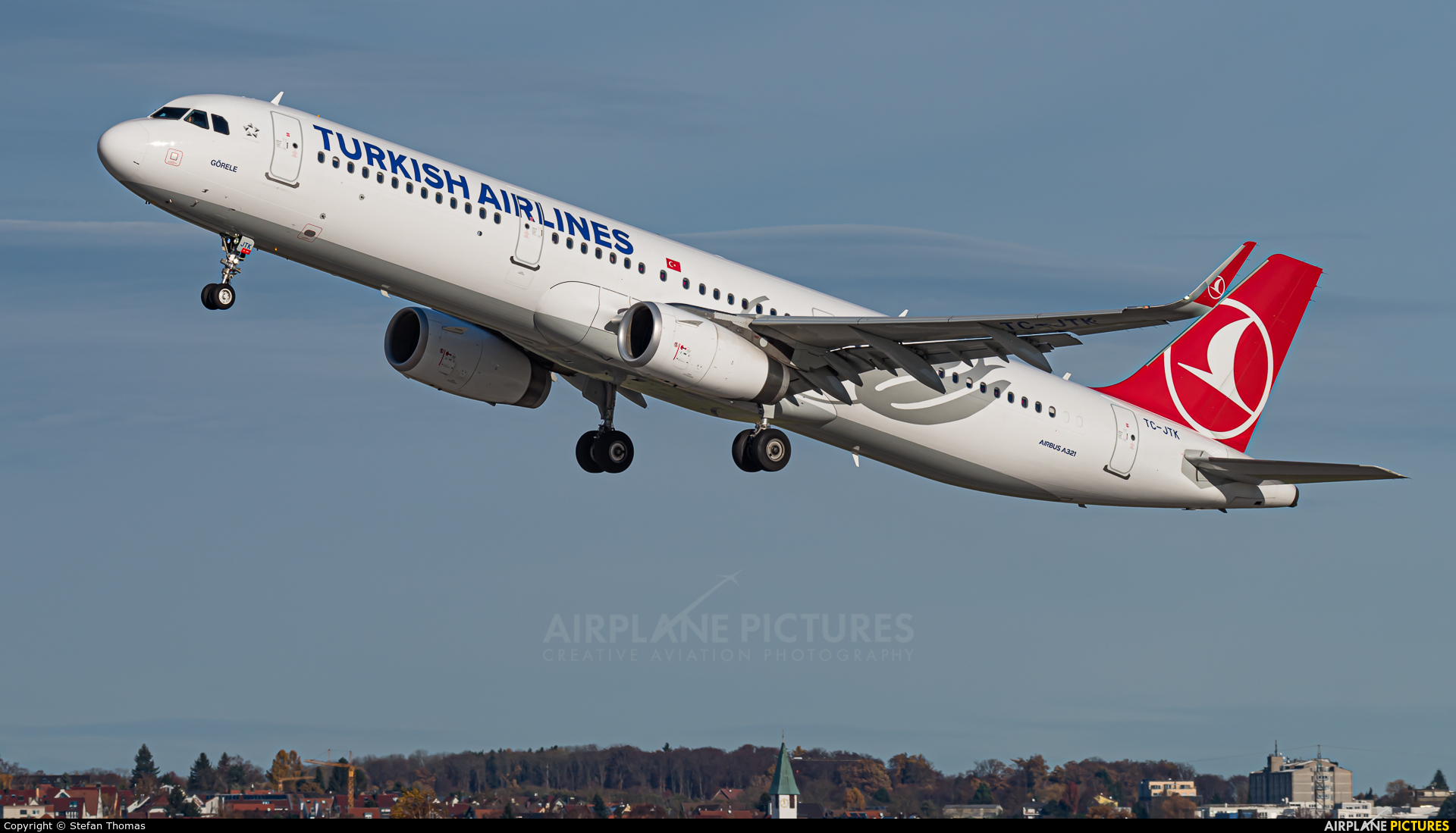 Turkish Airlines TC-JTK aircraft at Stuttgart