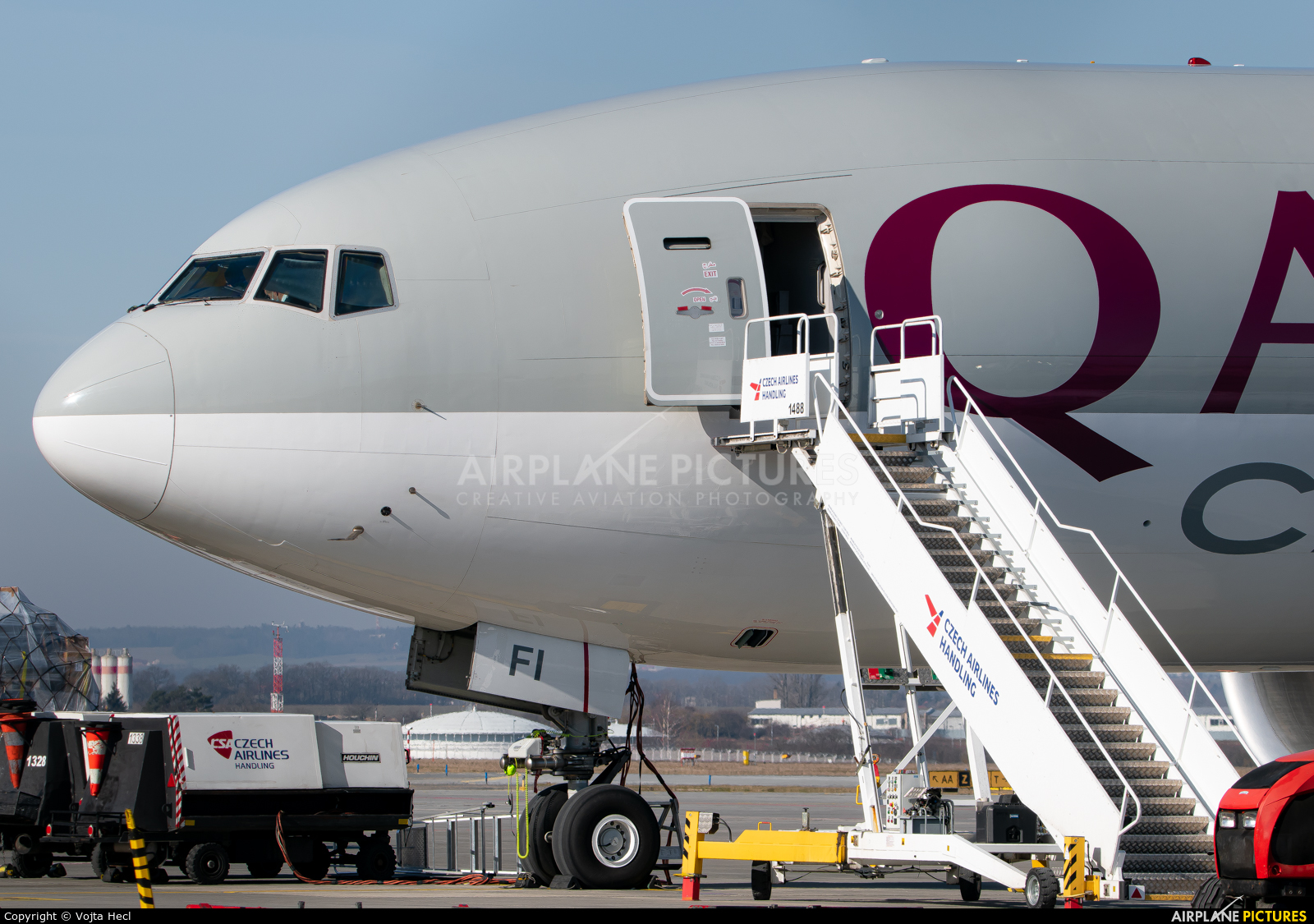 Qatar Airways Cargo A7-BFI aircraft at Prague - Václav Havel