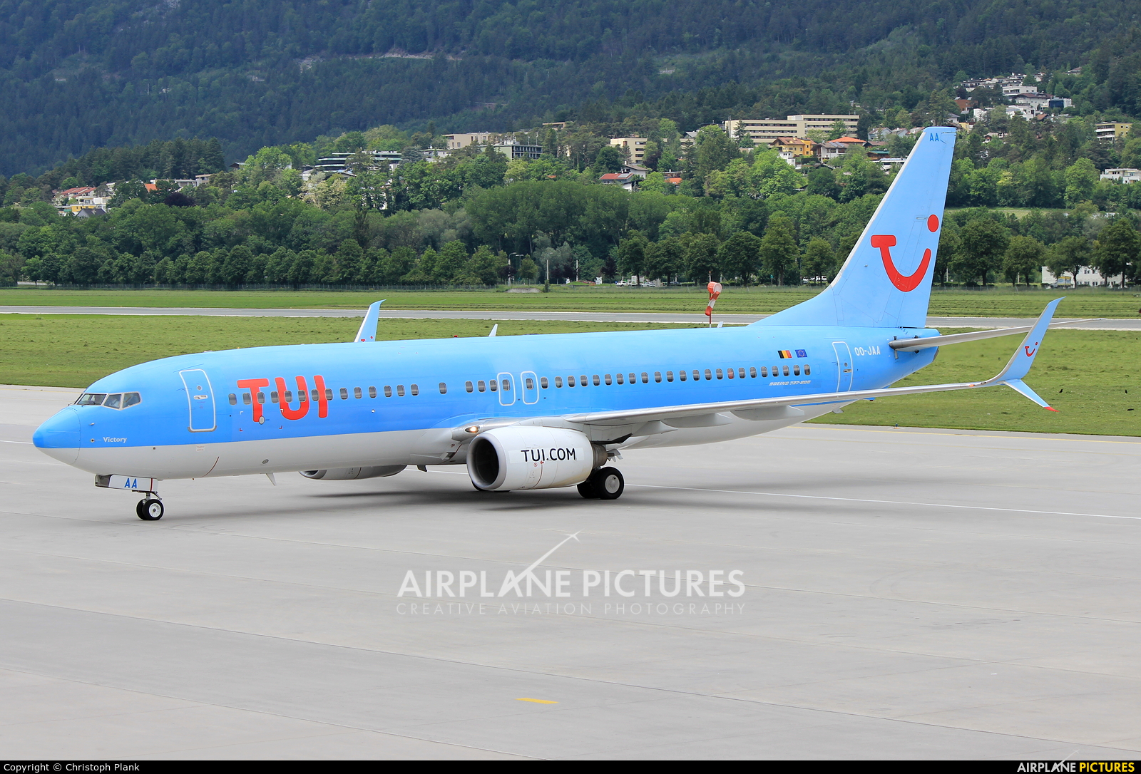 TUI Airlines Belgium OO-JAA aircraft at Innsbruck