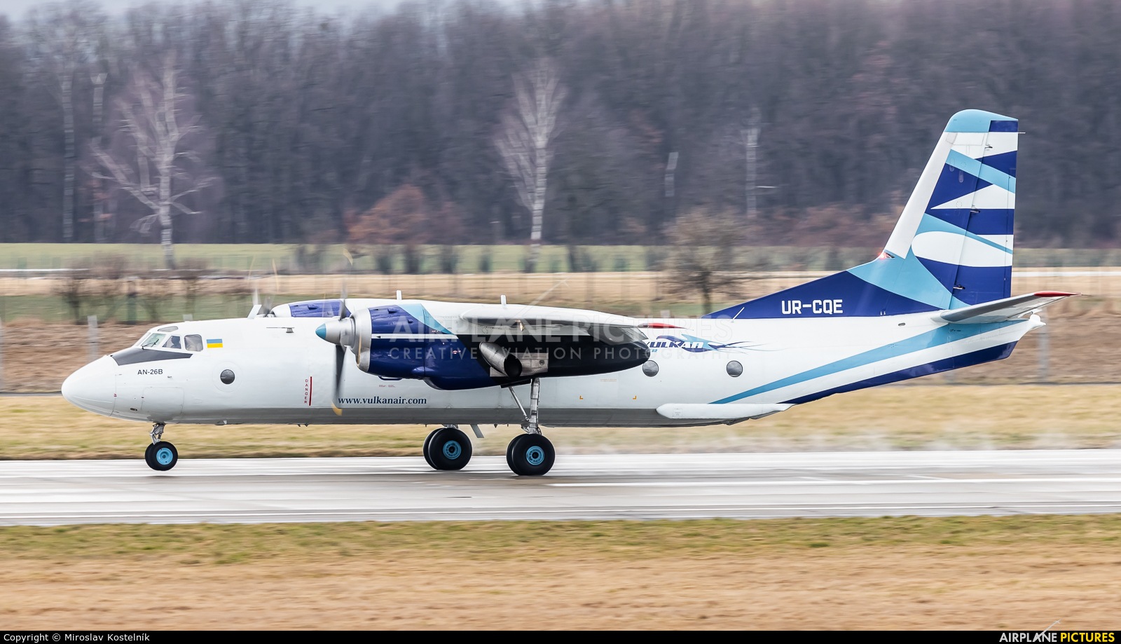 Vulkan Air UR-CQE aircraft at Ostrava Mošnov