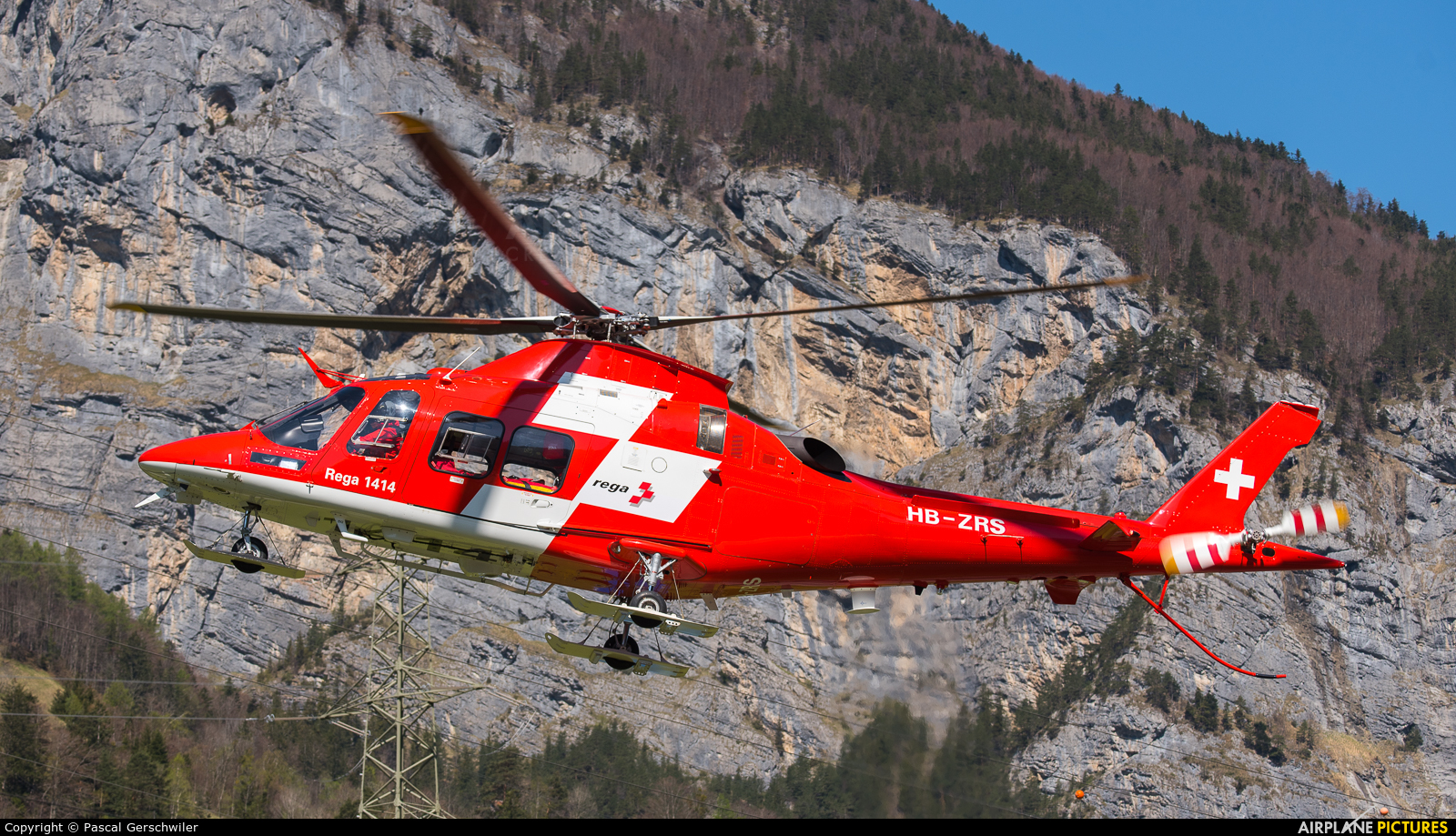 REGA Swiss Air Ambulance  HB-ZRS aircraft at Erstfeld heliport