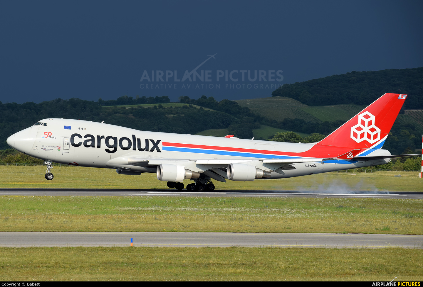 Cargolux LX-MCL aircraft at Vienna - Schwechat