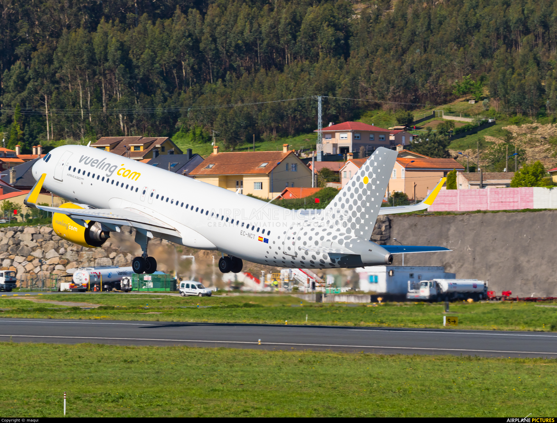 Vueling Airlines EC-NCT aircraft at La Coruña