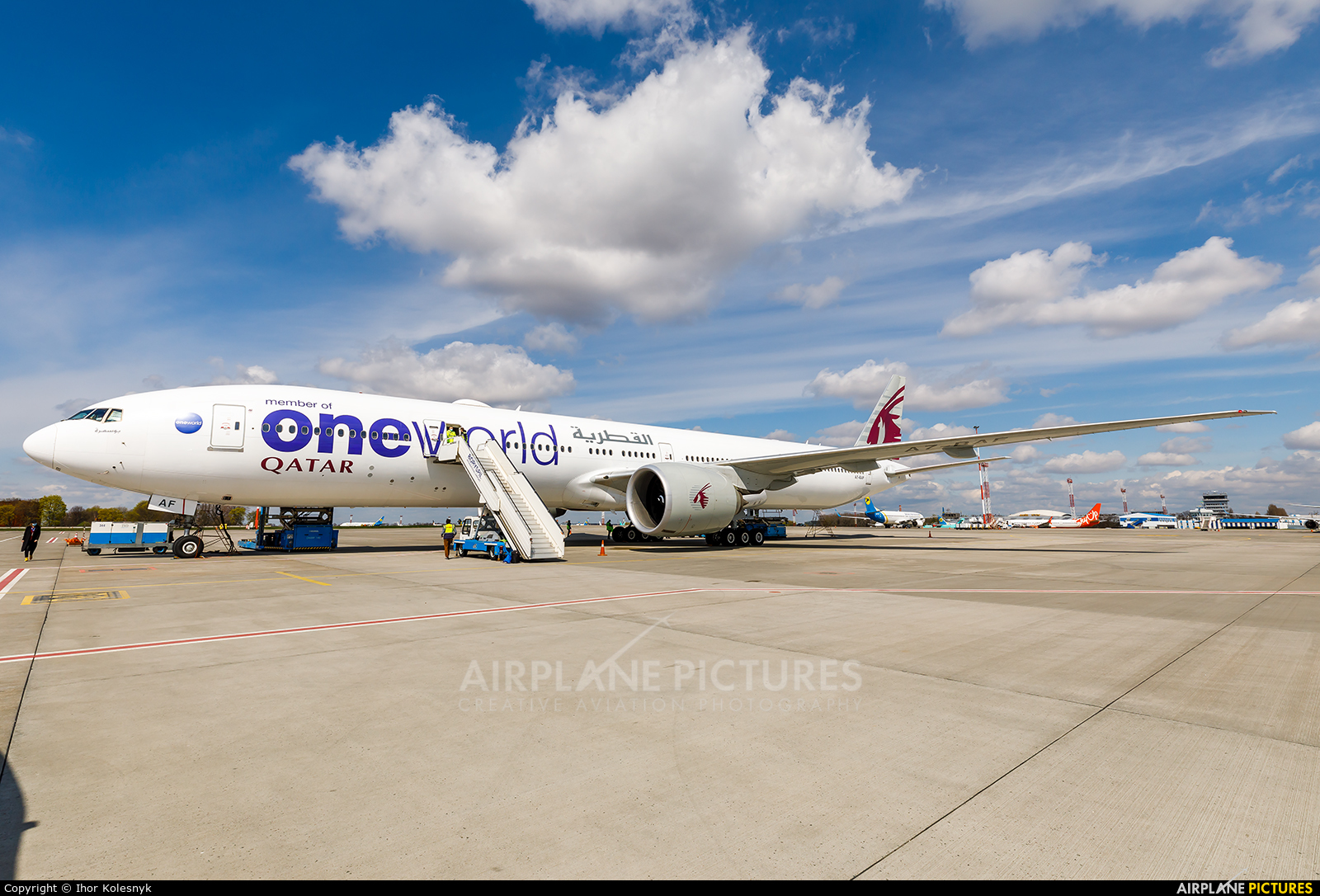 Qatar Airways A7-BAF aircraft at Kyiv - Borispol