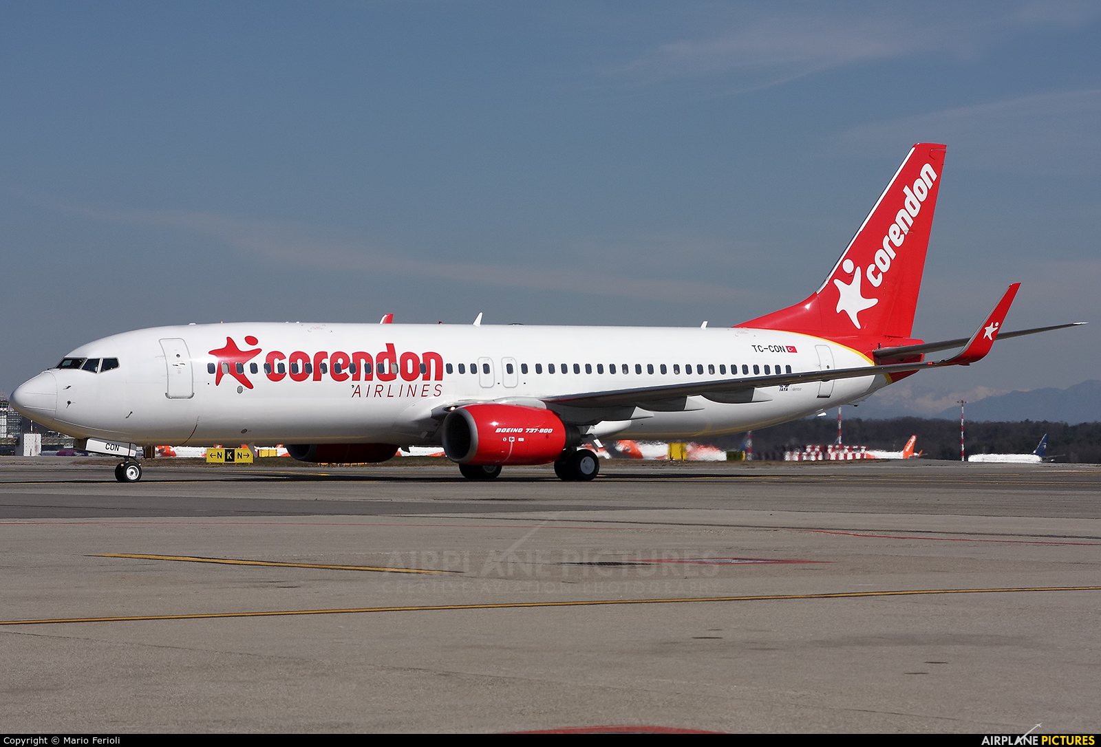 Corendon Airlines TC-CON aircraft at Milan - Malpensa