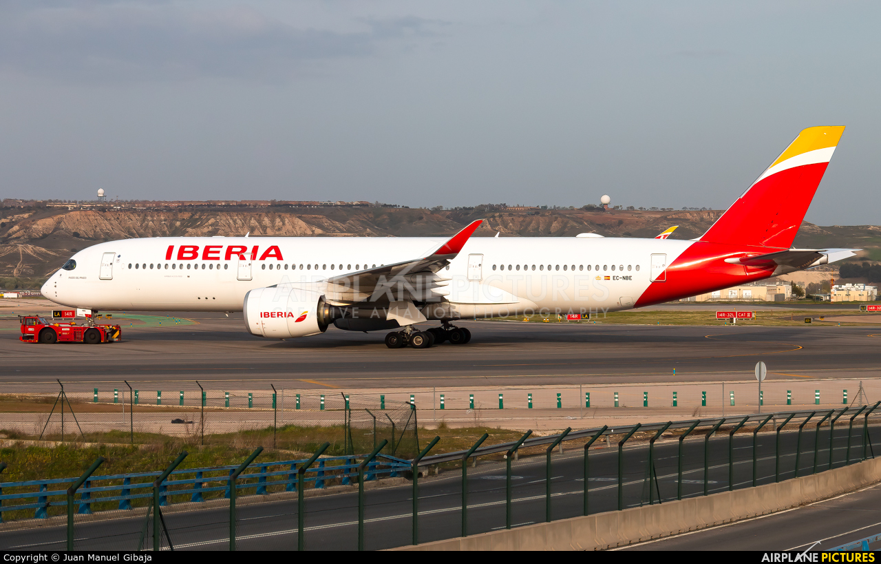 Iberia EC-NBE aircraft at Madrid - Barajas