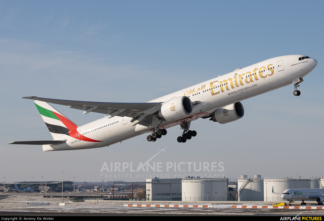 Emirates Airlines A6-EQN aircraft at Brussels - Zaventem