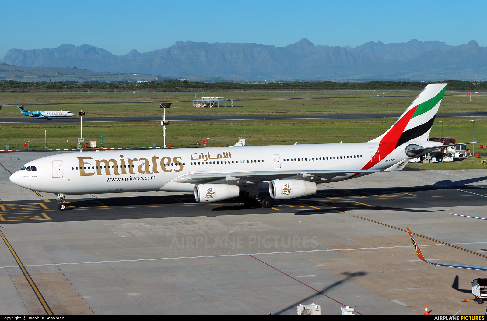 Emirates Airlines A6-ERO aircraft at Cape Town Intl