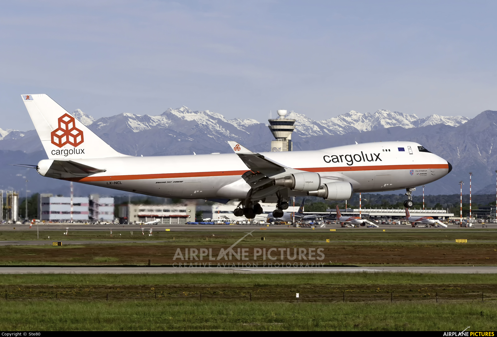 Cargolux LX-NCL aircraft at Milan - Malpensa