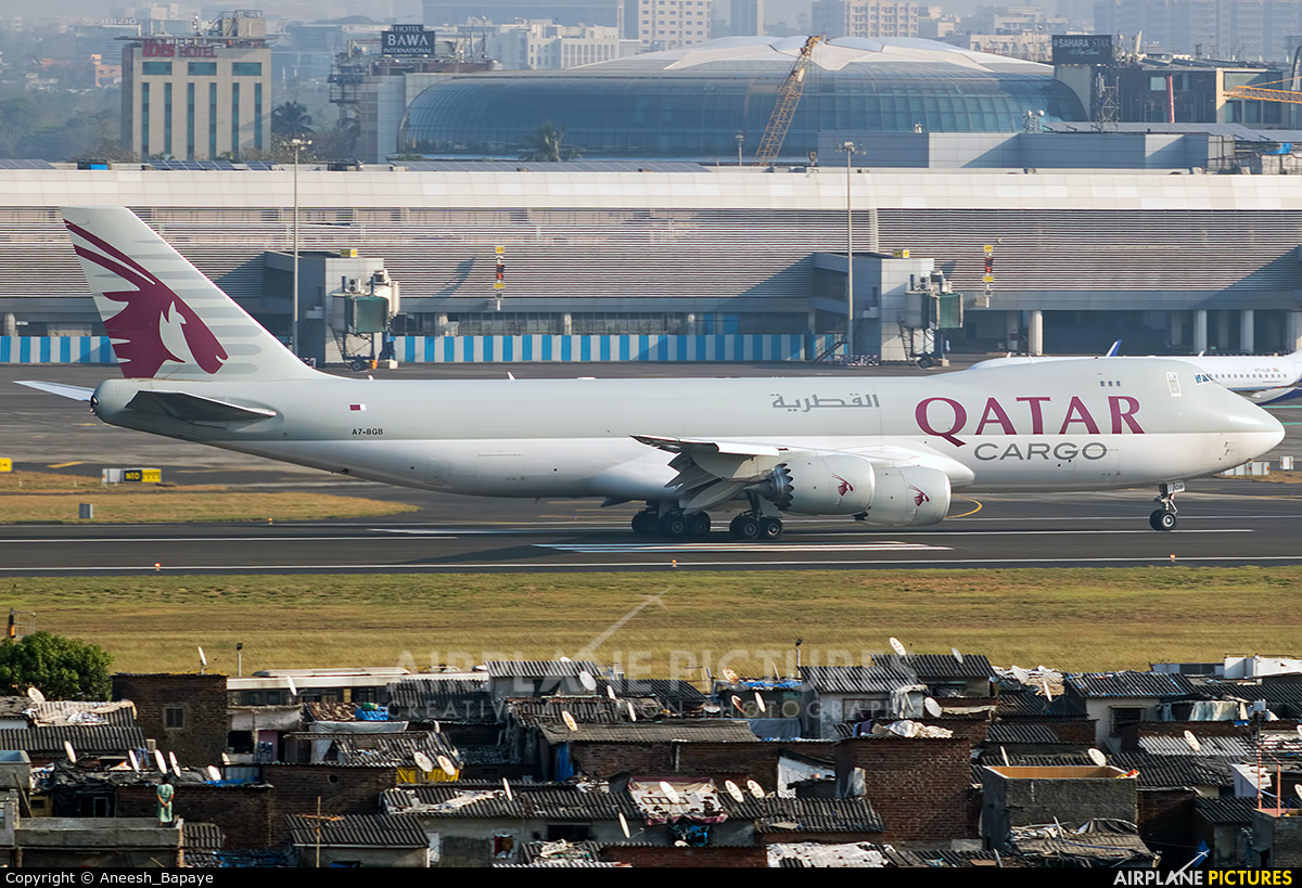 Qatar Airways Cargo A7-BGB aircraft at Mumbai - Chhatrapati Shivaji Intl
