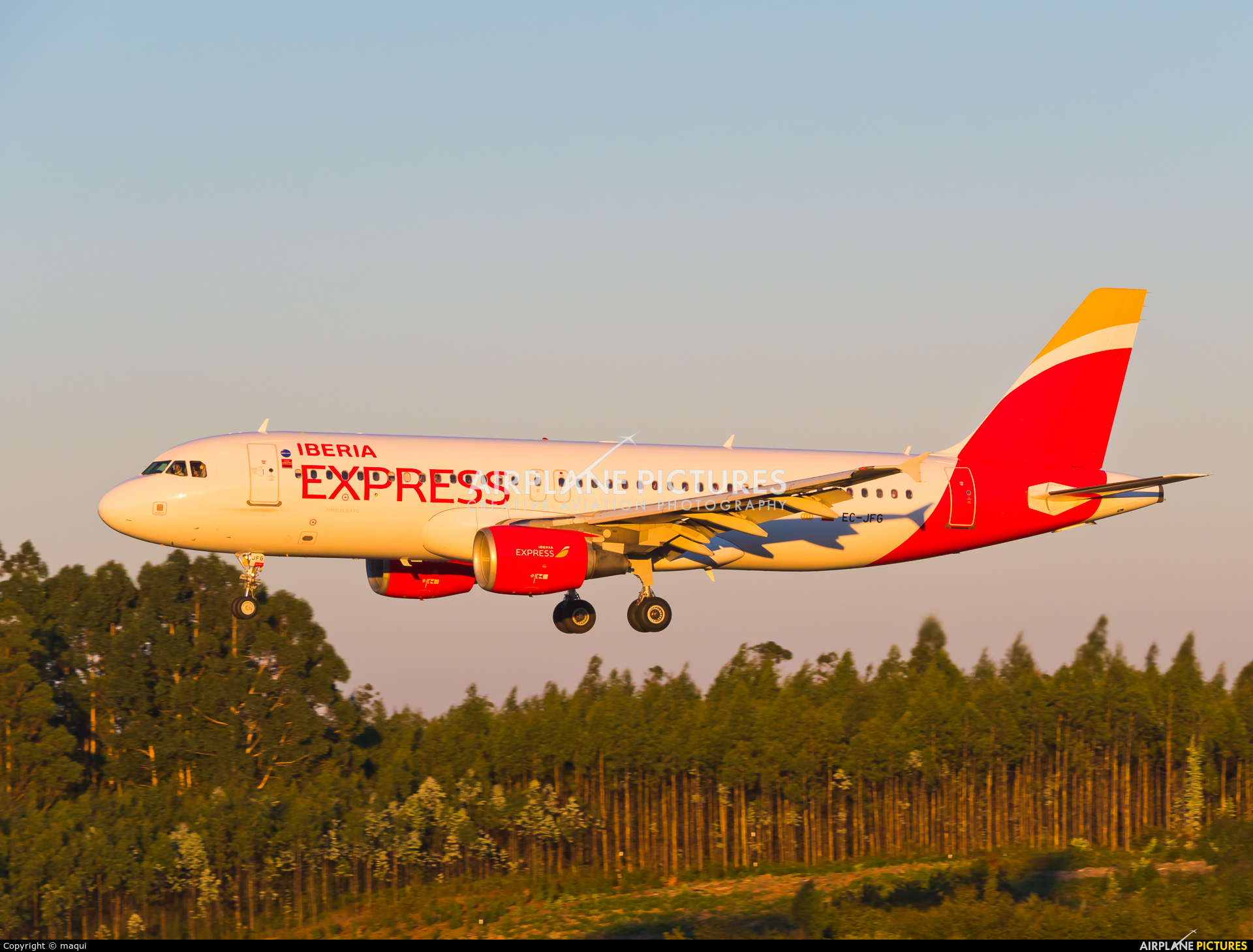Iberia Express EC-JFG aircraft at Santiago de Compostela