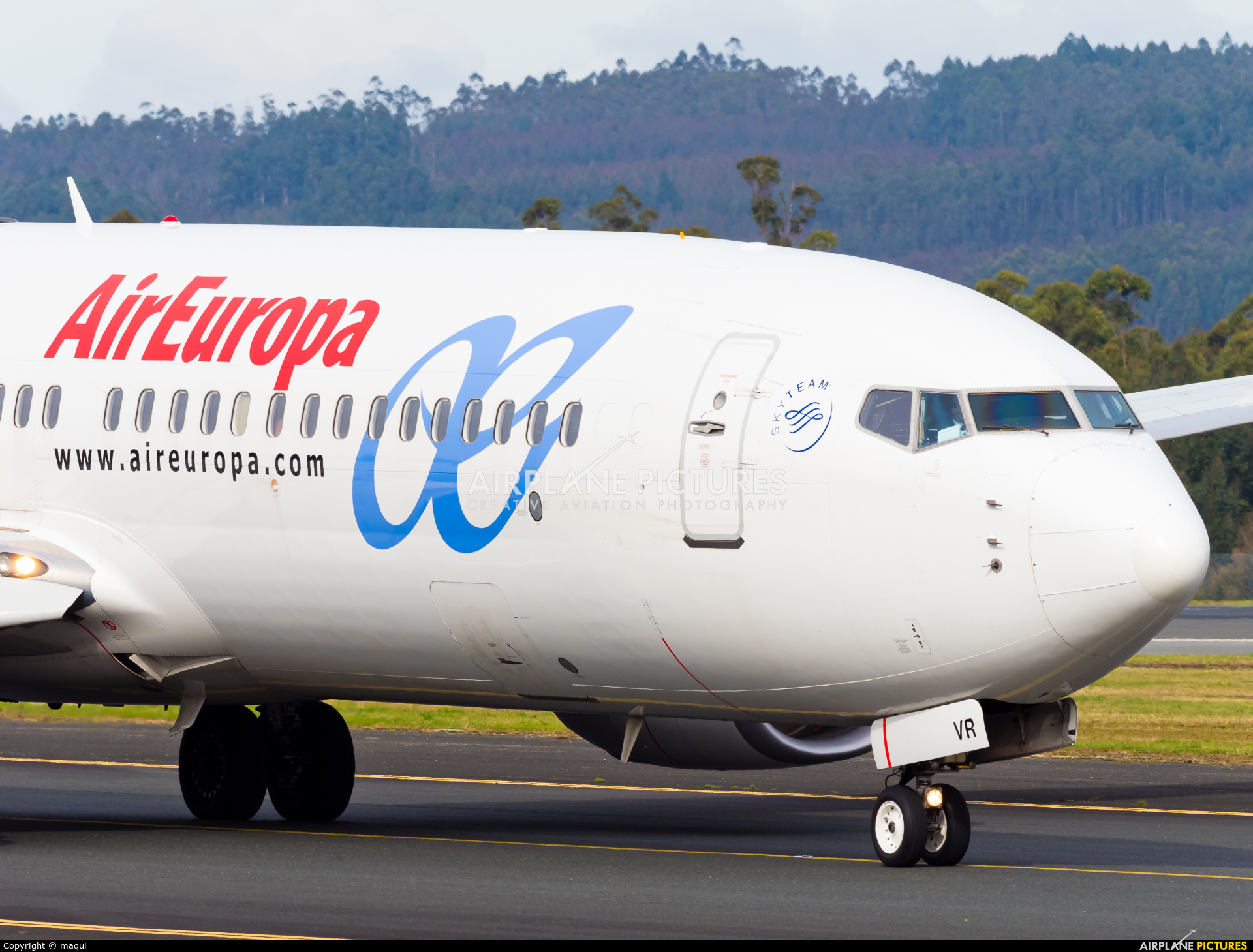 Air Europa EC-LVR aircraft at Santiago de Compostela
