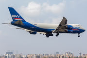 Silk Way West Airlines Boeing 747-8F at Mumbai title=