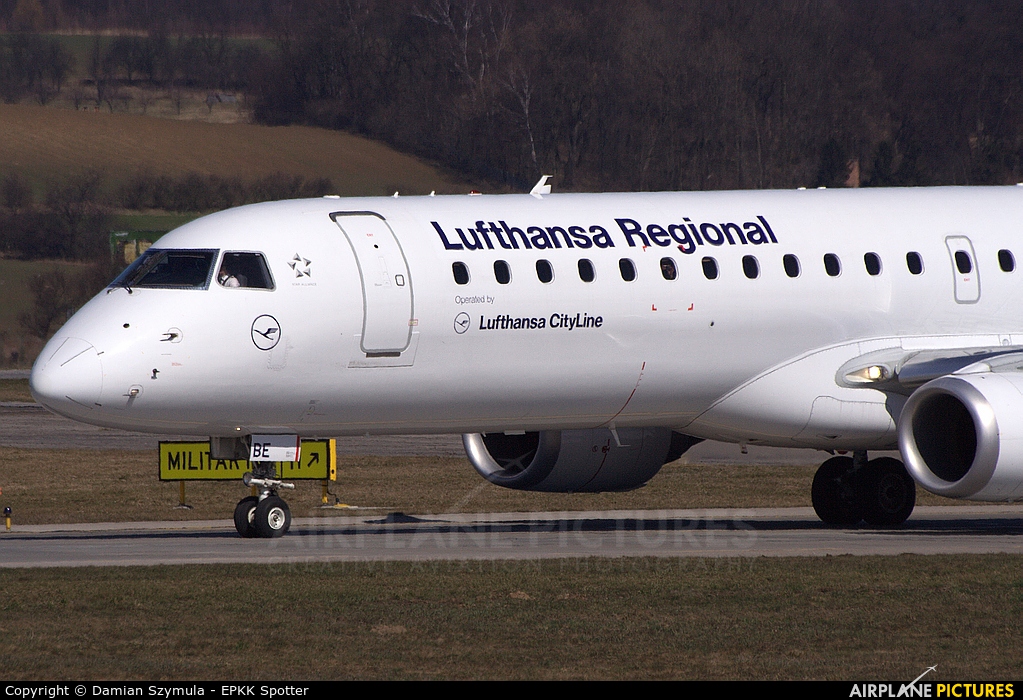 Lufthansa Regional - CityLine D-AEBE aircraft at Kraków - John Paul II Intl
