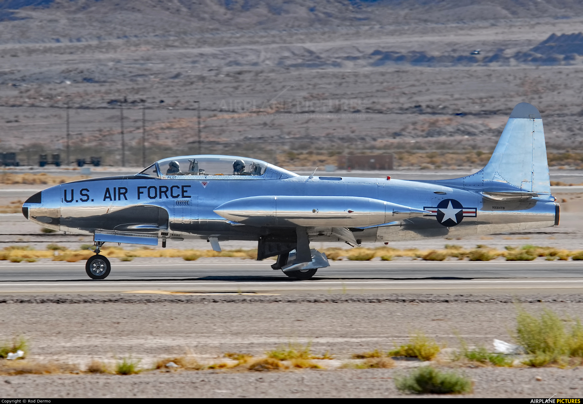 Private NX84TB aircraft at Nellis AFB