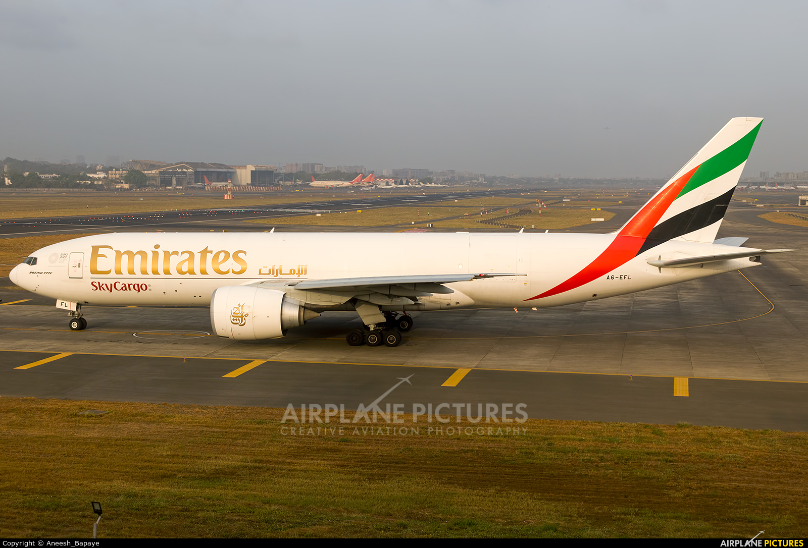 Emirates Sky Cargo A6-EFL aircraft at Mumbai - Chhatrapati Shivaji Intl