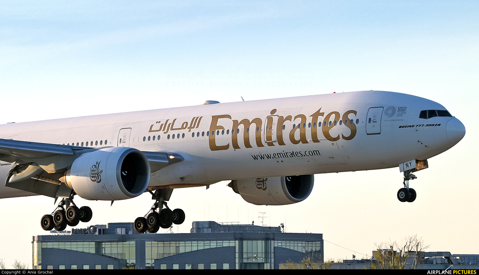 Emirates Airlines A6-ENY aircraft at Warsaw - Frederic Chopin