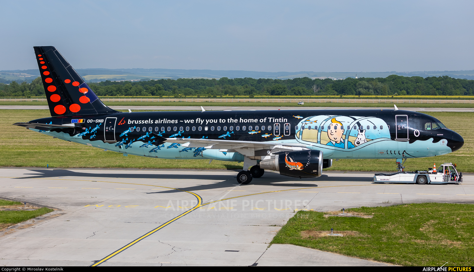 Brussels Airlines OO-SNB aircraft at Ostrava Mošnov
