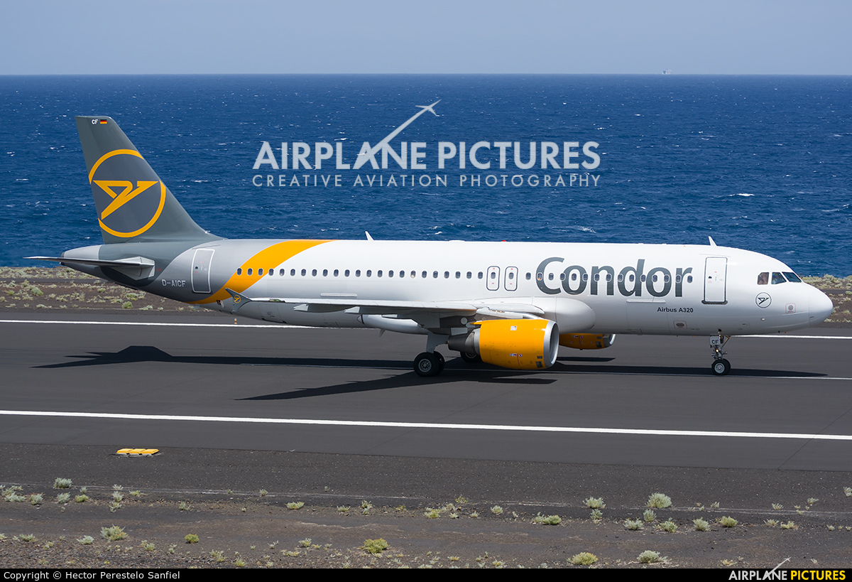 Condor D-AICF aircraft at Santa Cruz de La Palma
